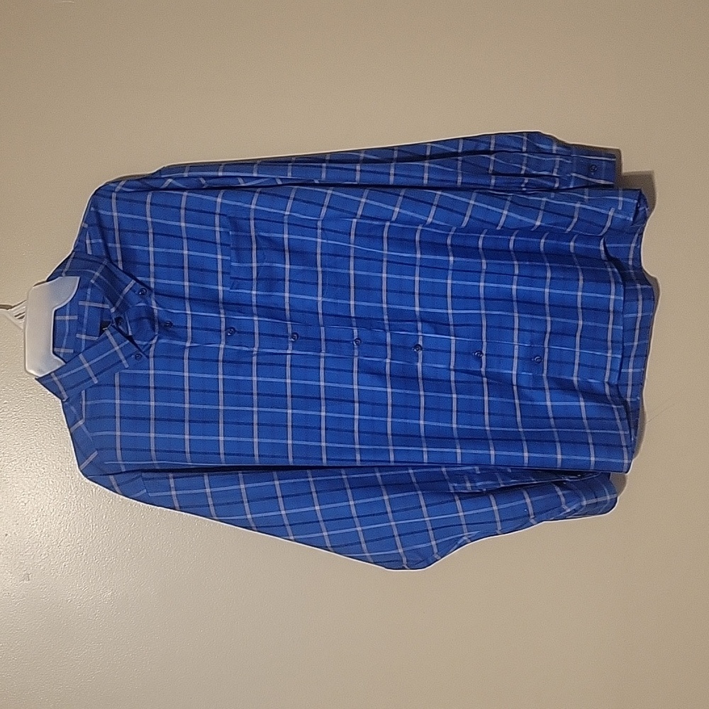 Jos. A. Bank Button Down Plaid Longsleeve Shirt Blue Multicolor Mens Size XL
